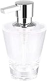 Modischer Seifenspender, moderner, nachfüllbarer Seifenspender aus Acryl, Pumpflasche for Badezimmer, Waschtisch, Arbeitsplatte, Premium-Seifenspender (Color : Clear, Size : 300ml)