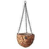 Franz Müller Flechtwaren Hängeampel rund Wasserhyazinthe, Natur, 20 x 20 x 12 cm