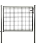Alberts 650162 Wellengitter-Einzeltor | verschiedene Breiten und Höhen - wahlweise in verschiedenen Farben | anthrazit-metallic | Breite 125 cm | Höhe 100 cm