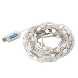 Hyuduo LED-Globus-Lichterkette, USB-betrieben, Fernbedienung, 16-farbige LED-Globus-Lichterkette für Schlafzimmer, Hochzeit, Schlafzimmer, Klassenzimmer, Terrasse, Garten, 5 V