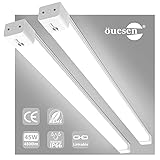 Öuesen 2er Garagenlampe LED Kellerlampe 150cm, 45W 4500LM Feuchtraumlampe, IP66 Wasserdichte Deckenleuchte Keller für Feuchtraumleuchte Werkstattlampe Neonröhre, Kaltweiß 5000K