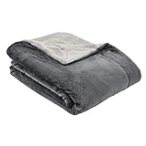 s.Oliver Doublesoft Kuscheldecke 150x200 - super kuschelig & warm, Polyesterflausch Decke grau hellgrau