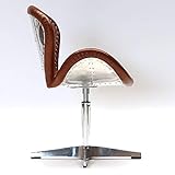 Phoenixarts Echtleder Vintage Ledersessel Braun Design Sessel Loft Drehsessel Lounge Clubsessel Möbel NEU 537