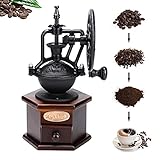 Vintage Manuelle Kaffeemühle aus Holz Victop Handkaffeemühle Kaffeemühle Einstellbare Grobgangeinstellung mit Keramikgraten Auffangschublade Perfekt für Tropfkaffee Espresso French Press