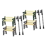 Toyvian 2 Sets Puppenhaus-Straßenlaterne Heimdekoration Heimdekoration Gartenbeleuchtung Dekorative Weihnachtslaterne Weihnachts-Miniatur-Ornamente Modelleisenbahn-Lichter