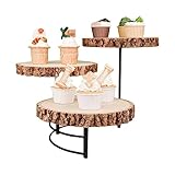 Holz-Kuchenständer, Servierständer mit 3 Etagen, Servierplatten, Mehrzweck-Tablett, Präsentationsständer für Hochzeit, Geburtstag, Kuchen, Macaron, Desserts