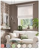 Neutex for you! Allure Raffrollo, Vorhang, Gardine, 140 x 60 cm (H/B), 459405, Made in Germany, Oeko-Tex Standard 100, wollweiß, Transparent