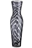 Casablanca Vase Blumenvase grau schwarz aus Glas - Deko Wohnzimmer Geschenk für Frauen Geburtstag Muttertag 39 cm