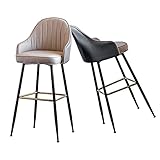 ARTSIM Barhocker-Set, 2 Stück, graue Barhocker, für Frühstück, Küche, Theke, Barstühle, Metallbeine in Schwarz (grau, Höhe 63 cm)