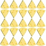 Toyvian 100 Stücke Miniaturen Käse Küche Lebensmittel Käse Künstliche Dreieck Käsekuchen Harz Simulation Käse Für Puppenhaus Küche Gelb