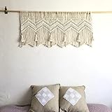 Lsimeru Boho Scheibengardinen Makramee Kurz Küche Gewebet Baumwolle Bistrogardinen Landhausstil Kurzstores Kurzgardine Kurzvorhang Trennvorhang Modern Wohnzimmer Balkontür 55x120,1 Stück