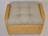 Premium Qualität - Polster / Kissen / Ersatzpolster für Rattan Ohrensessel / Rattansessel , Hockerkissen , Colore Grigio tenue (Soft Gray)