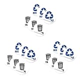 Alipis 3 Sets 6 Müllklassifizierungsetiketten Mülltonnen Außenmülltonnen Große Mülltonnen Für Den Außenbereich Mülltonnenschild Müllklassifizierungsaufkleber Müllschildaufkleber