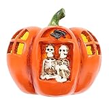 Kürbis, der Halloween-Schädel-Kürbis-Lampen-Harz-Kürbis-Laterne Halloween-Kürbis-Laterne for Garten drinnen draußen Haus-Festival-Dekoration-Fenster-Dekoration verziert