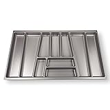 ORGA-BOX® II Besteckeinsatz für Nobilia 90er Schublade bis 07/2012 (462 x 805 mm BITTE MESSEN SIE IHR SCHUBLADENINNENMAß!) silbergrau
