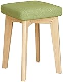 CAMBOS Holzhocker Stapelbares Wohnzimmer Schminktisch Make -up Sitz Stuhl Stuhl 32 x 32 x 45 cm Green