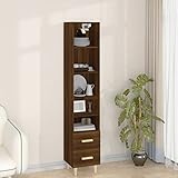 FAMIROSA Highboard Braun Eichen-Optik 34,5x34x180 cm Holzwerkstoff-5571