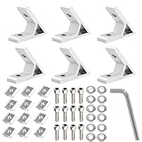 Aluprofil Verbinder 20x20 45 Grad Winkelverbinder Befestigungsmaterial Innenwinkel Aluminium Profil Winkel Verbinder für Strebenprofil, 3D-Drucker, CNC-Router, DIY-Projekte (6 Stk) (2020 45 Grad)