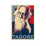 YUKORT Kunstwerk Malerei Leinwanddrucke Rabindranath Tagore Poster Canvas Wall Art Pictures for Bedroom Wall Art Gifts Decor 30x50cm Senza Cornice