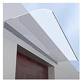 Vordach für Haustür Türvordach Außen Überdachung Pultbogenvordach Aus 3.5mm Transparent Polycarbonat,für Garage Balkon Fenster Haus