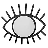 WHAMVOX Acryl-Spiegel-Aufkleber Boho-Dekor Wandspiegel Brille Selbstklebende Aufkleber Großes Auge Wandspiegel Wanddekoration Montierter Kosmetikspiegel Schwarze