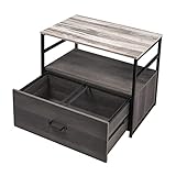 FIONEL Aktenschrank Rollcontainer Aktenschrank Seitlicher Aktenschrank mit Schublade und oberem offenem Regal Multifunktions-Aktenschrank for das Heimbüro Büroschrank