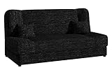 Schlafsofa Jonas, Sofa mit Bettkasten und Schlaffunktion, Bettsofa, Dauerschläfer-Sofa, Schlafcouch, Materialmix, Couch vom Hersteller, Wohnlandschaft (Lawa 06)