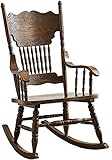 dtkmkj American Country Schaukelstuhl Massivholz Rückenlehne Sessel für Lazy Rest, Geeignet für Büro, Schlafzimmer, Arbeitszimmer, Garten 57X81x105