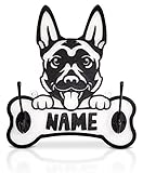 Munera Design - Malinois dunkel - Schlüsselbrett, Hakenleiste, Schlüsselhaken, Hundeleinen-Halter - Personalisiert Hundename - 23cm Breite
