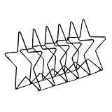 TEMKIN Aktenordnerständer Zeitungsständer Buch Zeitschriftenhalter Plattenständer Sternförmiger Eisendraht Buchstütze Desktop Bücherregal Metall Zeitungshalter for Home Office Schwarz Halterungen