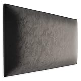 Muralo Wandkissen Polsterpaneel für Schlafzimmer und Wohnzimmer Wandpolster Bettkopfteil Lendekissen Modern Luxus Paneel Gepolstert (60 cm x 30 cm, Grau)