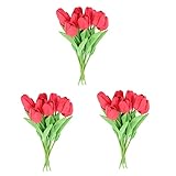 Garneck 30 Stück Künstliche Blumensträuße Für Hochzeiten Seidenblumenarrangements Hochzeitszeremonie-Dekorationen Tulpen Künstliche Blumen Künstliche Blumen In Vase