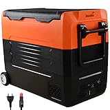 Skandika Auto-Gefrierbox 55 L +10 ° bis -20 °C | Kompressor Kühlbox mit Trennwand, leise, Eco-Mode, mit 12 V Stecker oder Netzteil für Steckdose | Camping Kühlschrank für Auto, LKW, Bus, Camper