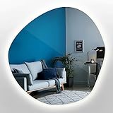 Tulup Neutral Licht 100 cm Wunderschöner Irregulärer Spiegel Großer Spiegel Für Das Badezimmer LED