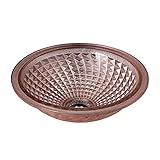 HYCLAM Badezimmer-Waschbecken, Glas-Waschbecken, Aufsatz-Waschbecken, rundes Waschbecken, 12 mm Dickes, gehärtetes Kristall-Badezimmer-Waschbecken mit Abfluss-Kombination