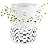 ProfiCare Luftreiniger leise, Air Purifier, Luftreiniger Allergiker gegen Staub, Pollen, Nikotin uvm, Raumluftreiniger für Räume bis zu 20m², 2-fach Filtersystem, Sensor Touch-Bedienung, PC-LR 3075