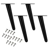 4 Stück Möbelfüße Möbelbeine, Tischbeine aus Metall, schräge, konische Möbelfüße aus Eisen, DIY-Ersatz-Sofa-Schreibtischbeine, für Schränke, Stühle, Couchtisch, Schminktisch, 4 Stück, Mehrfarbig-1