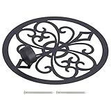 BestAlice Kerzenständer Zum Aufhängen an der Wand, Stumpenkerzen-Wandleuchter, Metall-Wandkerzenleuchter, Wanddekorationen, Schwarzer Europäischer Retro-Kerzenhalter, Verhindert Tropfen, Barocker