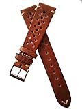 Fluco Uhrenarmband Hunter Racing Rally 20 mm hell braun Leder biologisch gegerbt