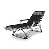 Outdoor-Klappstuhl, Sonnenliege, Schwerkraftstuhl für den Garten, klappbarer Liegestuhl, Faltbare Liegestühle, Robustes Metall, tragbar, entspannendes Liegebett, Gartenmöbel für Rasen im Freien