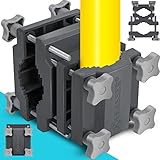 KESSER® Premium Sonnenschirmhalter Universal Balkongeländer - Schirmständer für eckige und runde Schirme | Balkon Terrasse Sonnenschirm Halterung hohe Flexibilität | Starke Klemmkraft, Anthrazit/Grau