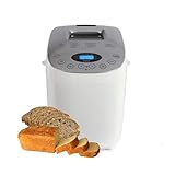 Brotbackautomat mit 2 Knethaken - Brotbackmaschine 15 Automatikprogramme - LCD Bildschirm - 60 Min Warmhaltefunktion und 15 Std Timer - Brotbäcker 3 Bräunungsgrade