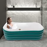Mobile und aufblasbare Badewanne faltbare badewanne mit elektrischer Luftpumpe Faltbare, tragbare und freistehende SPA-Badewanne 152 * 82 * 57cm (ökologisches Grün)