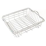JYDQM Ayha Erweiterbares Geschirrtrocknungsregal, Rechteckiges Waschbecken Zum Waschen Von Gemüse Und Schalen Abflussregal, 304 Edelstahl Teleskop -Abflusskorb