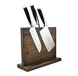Messeraufbewahrung Messerblock Messerhalter Messerblockhalter Holz doppelseitiger magnetischer Utensilienaufbewahrungsständer mit rutschfesten Füßen Universal for Küchenmesserständer Messerständer Mes