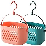 Zerodeko 2 Stück Duschkorb Badezimmer Organizer Duschablage Küche Hängekorb Seifenhalter Schwammhalter Abflusskorb Wandkorb für Zuhause Badezimmer Küche Toilette Rosa Blau