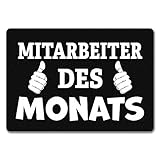 Mitarbeiter des Monats Fußmatte in 35x50 cm ohne Rand als Dekoration für zuhause Büro für Kollegen und Freunde u zu Zeigen wer der Beste Arbeitnehmer ist Lob Auszeichnung