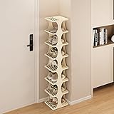 Schuhregal – Schuhregal mit 8 Ebenen für Schrank, schmal, Kunststoff-Schuhregal, Aufbewahrungs-Organizer für Eingangsbereich, platzsparender Schuhständer, Schuhschrank, Schlafzimmer