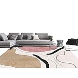 Nordic Einfacher und leichter Luxus Wohnzimmer Teppich Rechteckig Geometrisch Abstrakt Modern Home Schlafzimmer Teppich Geeignet für Wohnzimmer/Schlafzimmer Mehrfarbig 02 80200cm