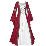 Festliche Kleider Knielang Blau Für Damen Hellblau 152 Mädchen Elegant Knielang Renaissance Halloween Gothic Kleid Lang Festival Mittelalter Kleid Historisches Vintage Kleidung Cosplay Kostüm